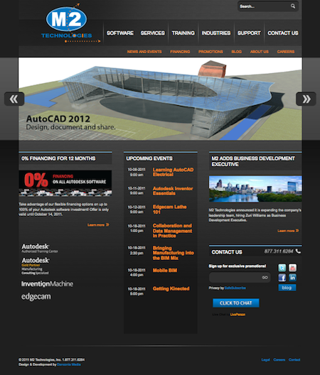 m2 technologies website design