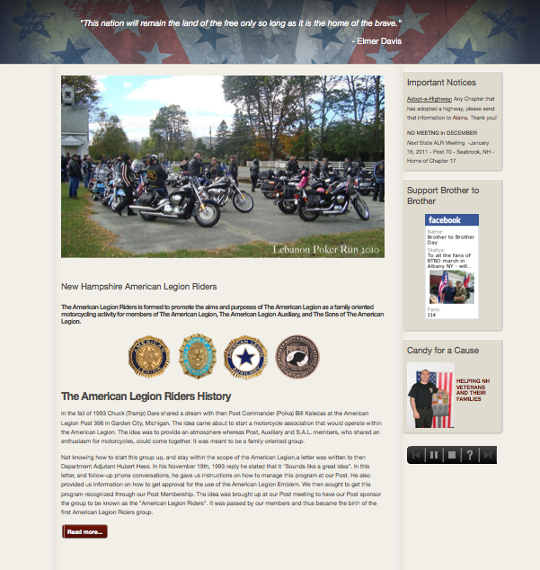 NH American Legion Riders Website