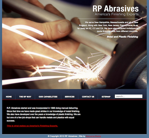 RP Abrasives Web Design